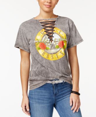 guns n roses lace up shirt