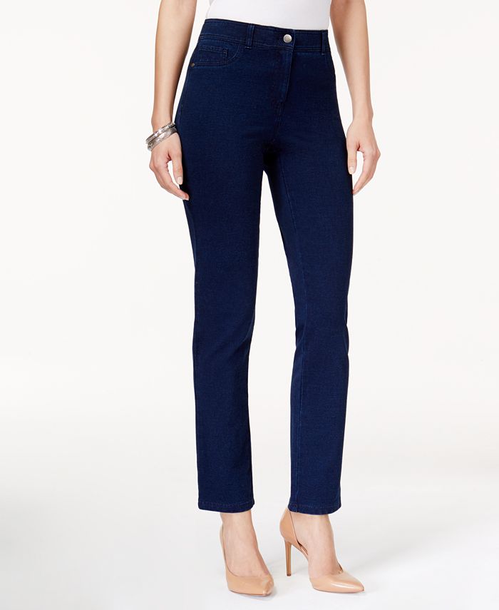 Style & Co Petite Tummy-Comfort Slim-Leg Pants, Created for Macy's - Macy's