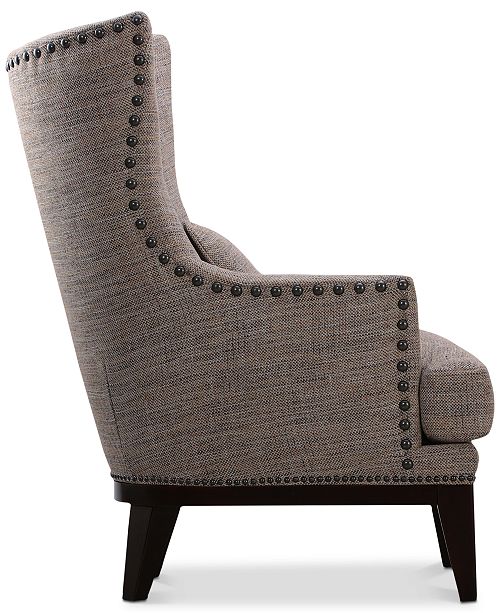 Furniture Roselake Fabric Accent Chair & Ottoman Set, Created for Macy