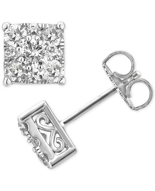 Macy's 1 carat diamond earrings clearance