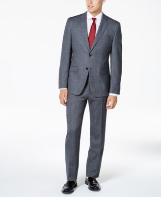 Lauren Ralph Lauren - Men's Slim-Fit Total Stretch Gray Donegal Flannel Suit