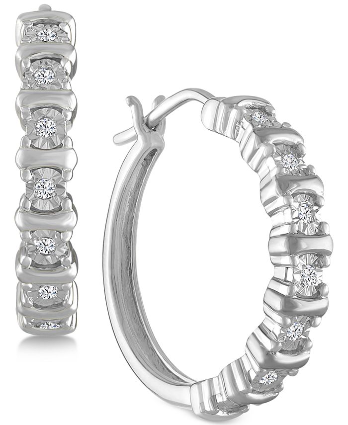 Macy's sterling deals silver hoop earrings