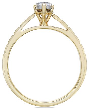Macy's - Diamond Miracle-Plate Engagement Ring (3/8 ct. t.w.) in 14k Gold