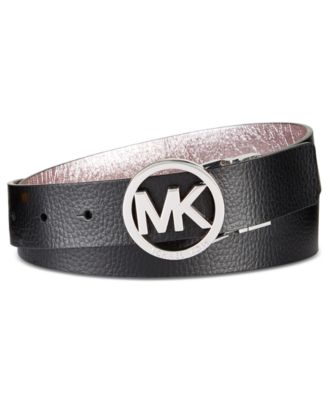 Michael Kors Reversible Leather Belt with Logo Buckle Belt - Handbags ...