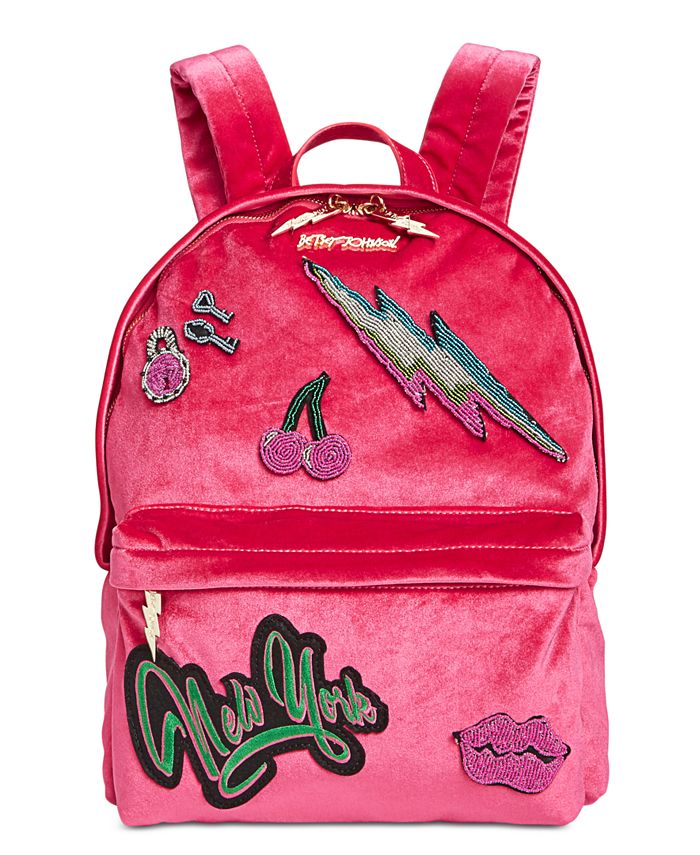 Betsey Johnson Velvet Backpack Macy s