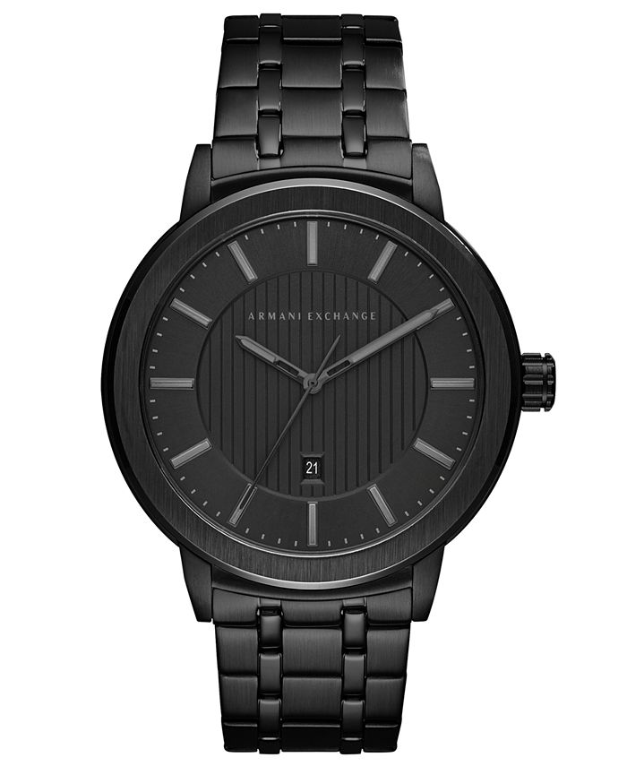 A|X Armani Exchange Men's Maddox Black Stainless Steel Bracelet Watch ...