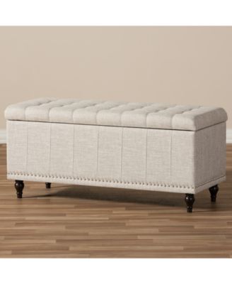 Kaylee Button-Tufted Storage Ottoman Bench