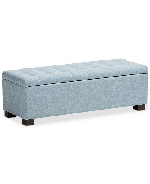 Furniture Roanoke Grid Tufting Storage Ottoman Bench Quick Ship