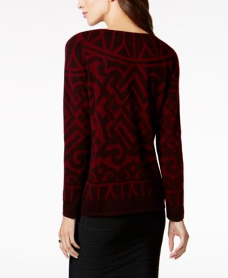 Charter Club Petite Cashmere Graphic Sweater, Created For Macy's - Macy's