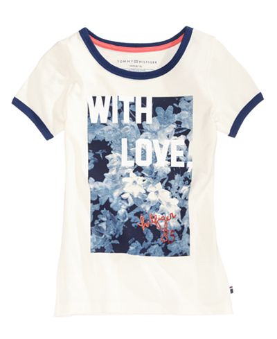 Tommy Hilfiger With Love Graphic-Print Cotton T-Shirt, Big Girls (7-16)