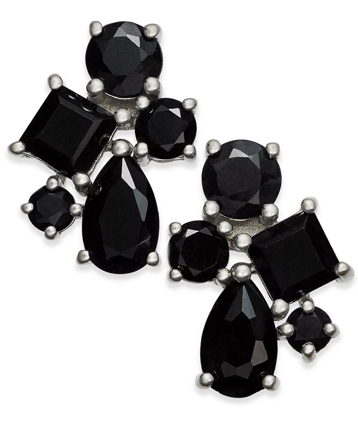 macy's black sapphire earrings