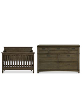 crib and dresser