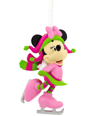 Hallmark Resin Figural Minnie Mouse Skating Ornament