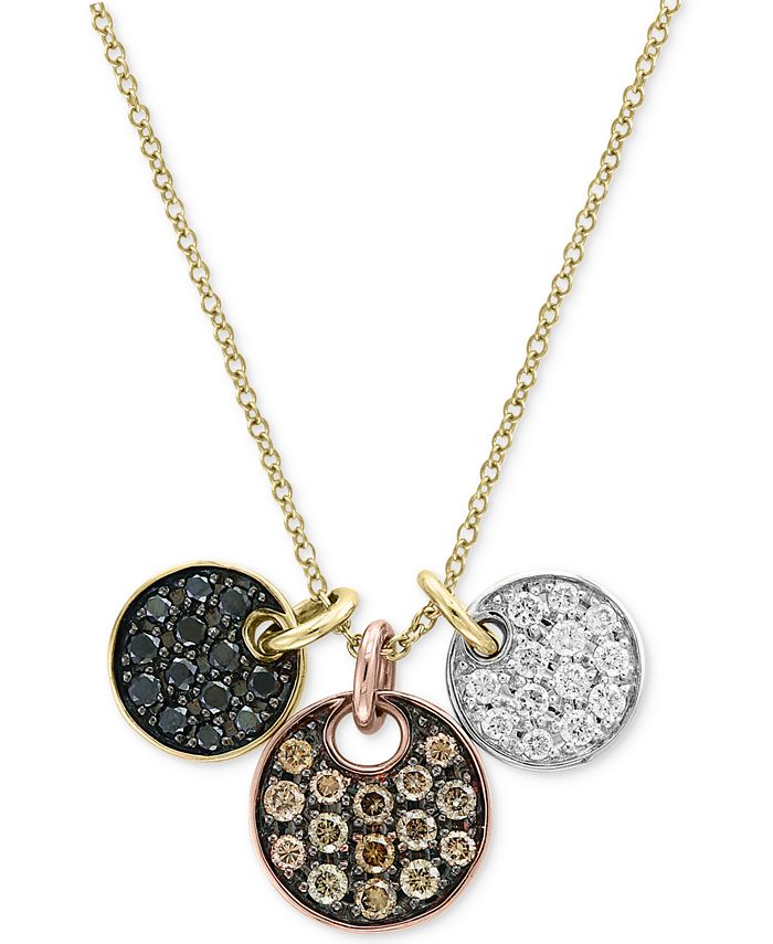 Effy diamond cheap disc pendant necklace