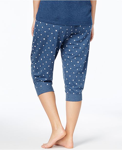 Jenni by Jennifer Moore Plus Size Cropped Jogger Pajama Pants, Created 
