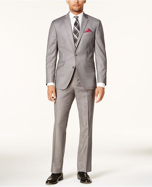 Kenneth Cole Reaction Men S Ready Flex Basketweave Slim Fit Suit