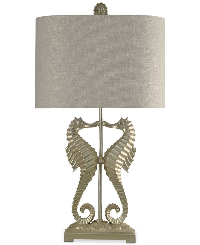 Stylecraft Silver Leaf Seahorse Table, Silver Seahorse Table Lamp