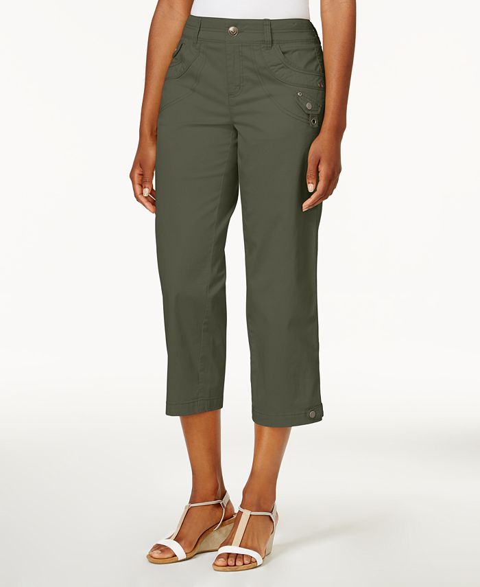 Style & Co Petite Twill Capri Pants, Created for Macy's & Reviews ...