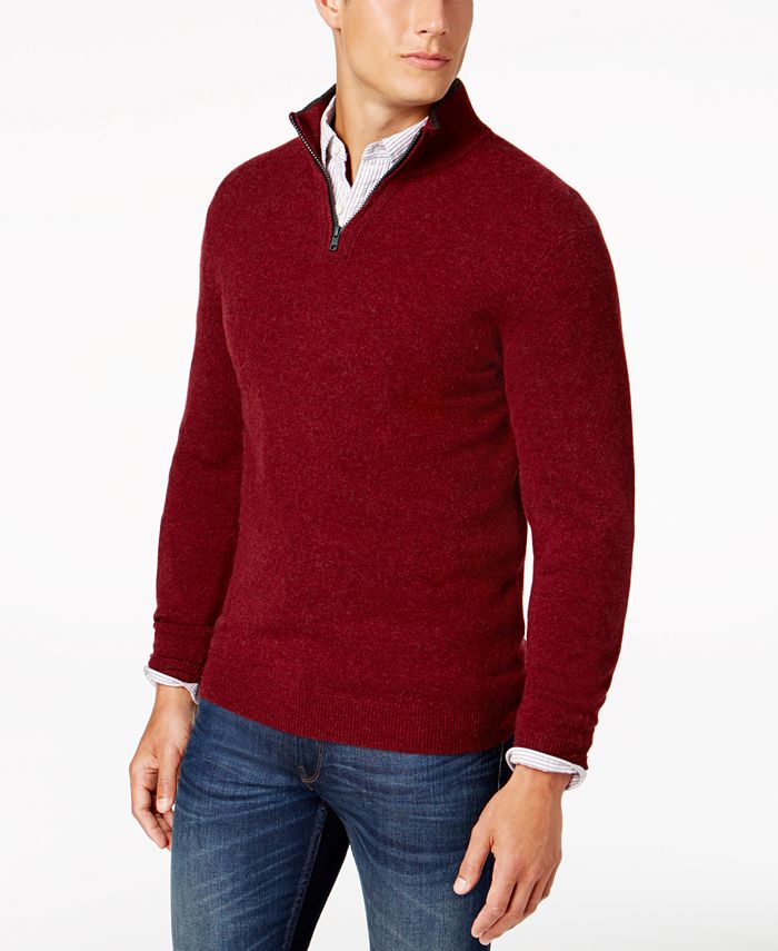 Club Room Men's QuarterZip Cashmere Sweater, Created for Macy's Macy's