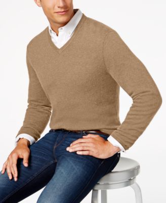 Men's 100% Cashmere V-Neck Sweater