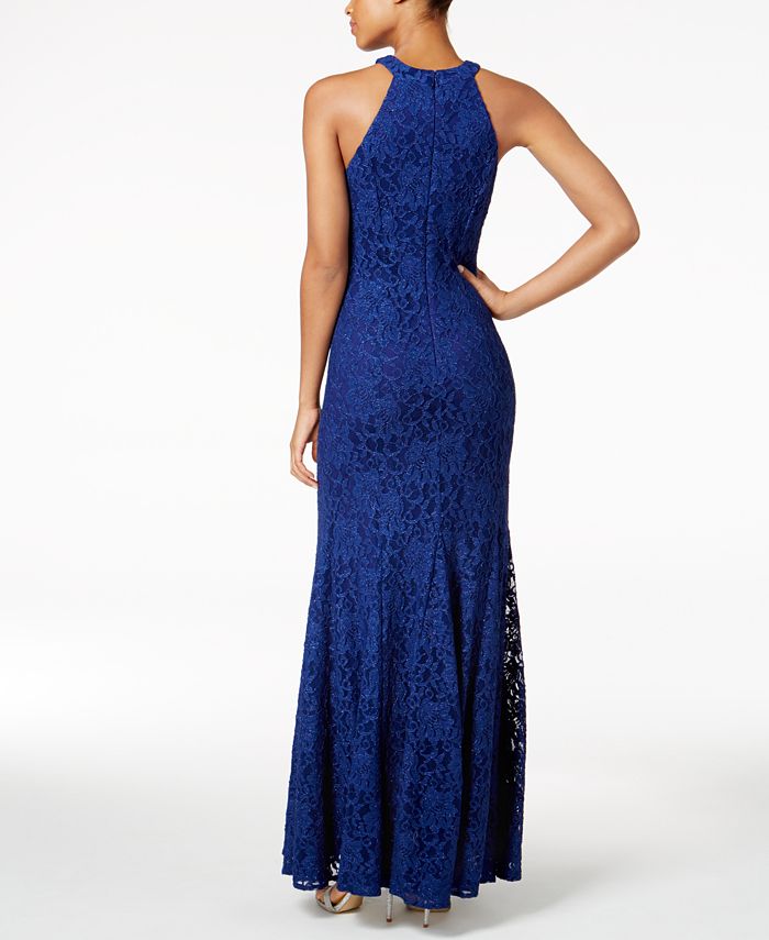 Nightway Cutout Lace Gown - Macy's