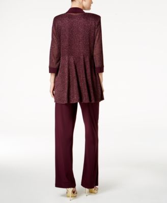 Metallic Pantsuit, Shell & Necklace Set