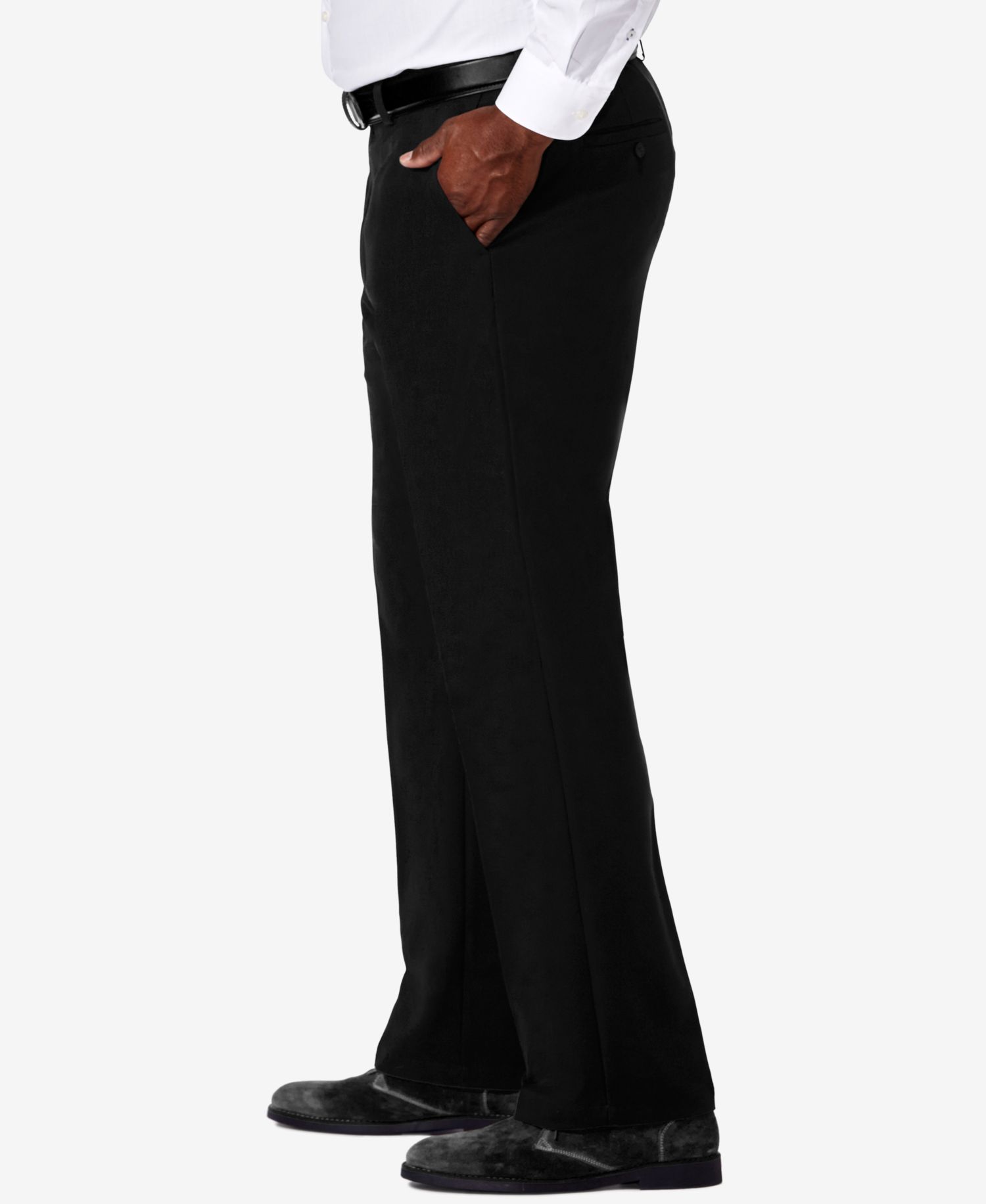 Men's Big & Tall Cool 18® PRO Classic-Fit Expandable Waist Flat Front Stretch Dress Pants