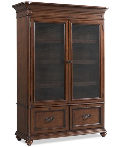 Clinton Hill Cherry Home Office Door Bookcase, Created for Macy&#39;s - Furniture - Macy&#39;s