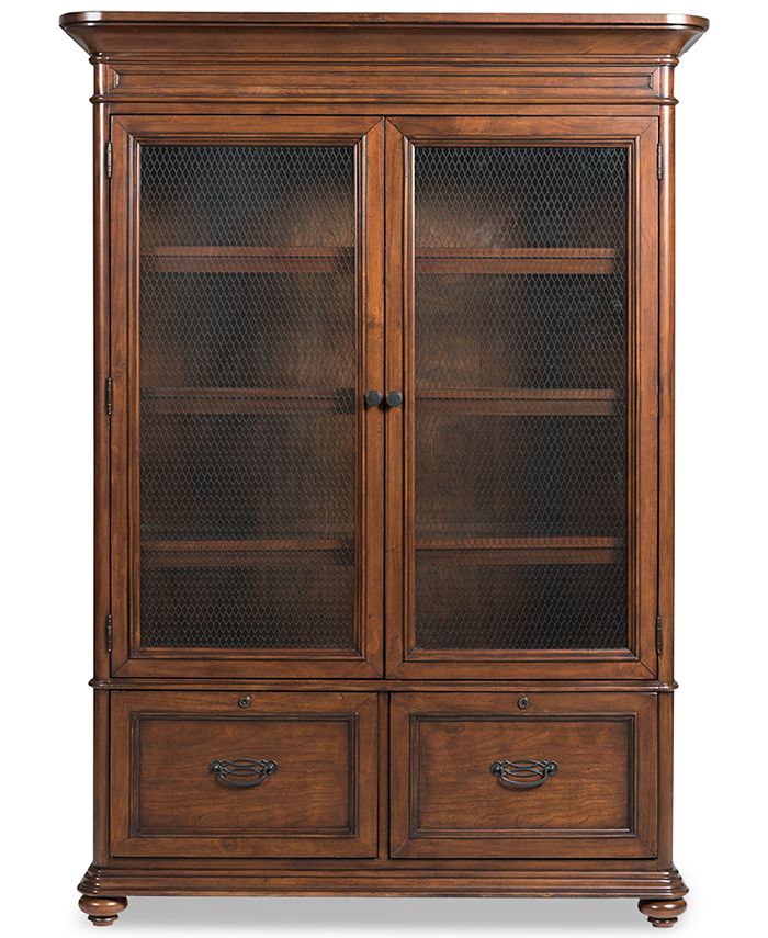 Furniture Clinton Hill Cherry Home Office Door Bookcase Macy's