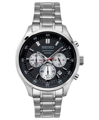 Seiko Men's Chronograph Special Value Stainless Steel Bracelet Watch ...