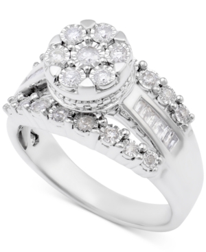 image of Diamond Dome Cluster Promise Ring (1/2 ct. t.w.) in Sterling Silver