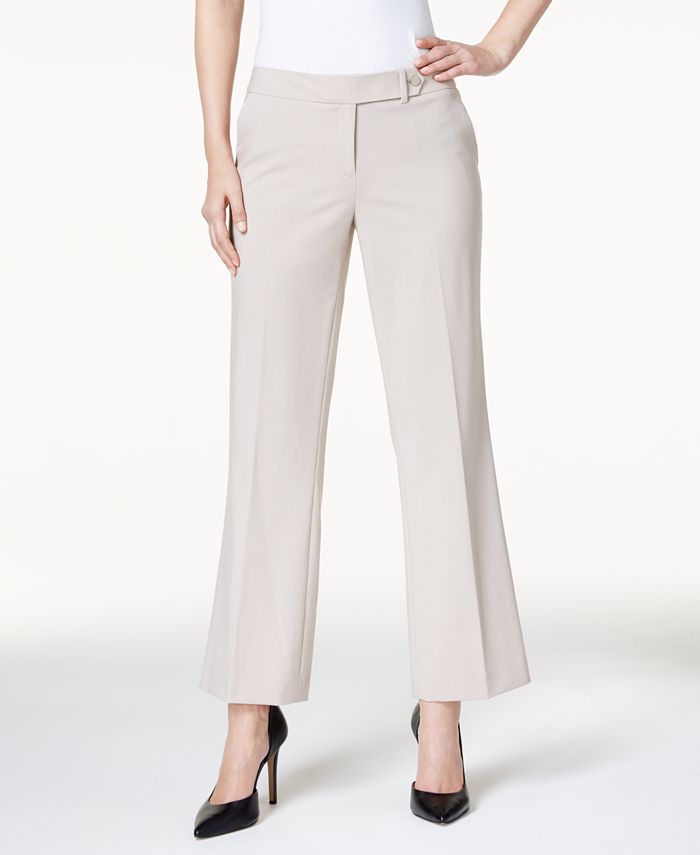 Calvin Klein Classic-Fit Trousers, Regular & Petite & Reviews - Pants &  Capris - Women - Macy's
