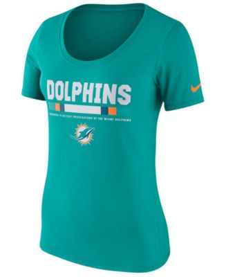 Nike Women's Miami Dolphins Cotton Team Scoop T-Shirt - Macy's