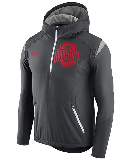 Nike Men S Ohio State Buckeyes Fly Rush Quarter Zip Hoodie