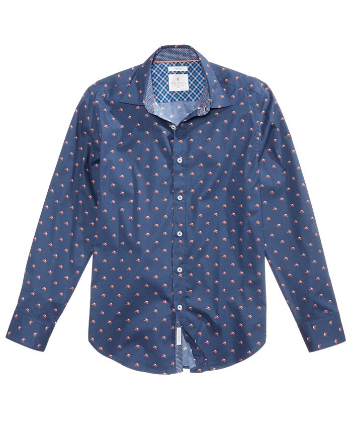 ConStruct Con.Struct Men's Slim-Fit Fox-Print Shirt, Created for Macy's ...