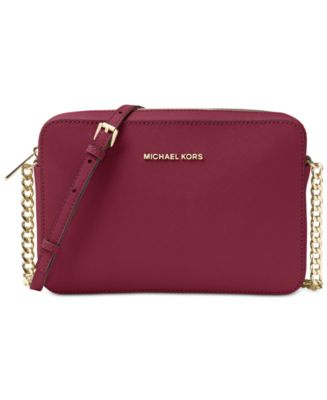 Michael Kors Jet Set Travel Small Saffiano Leather Messenger Bag - Macy's
