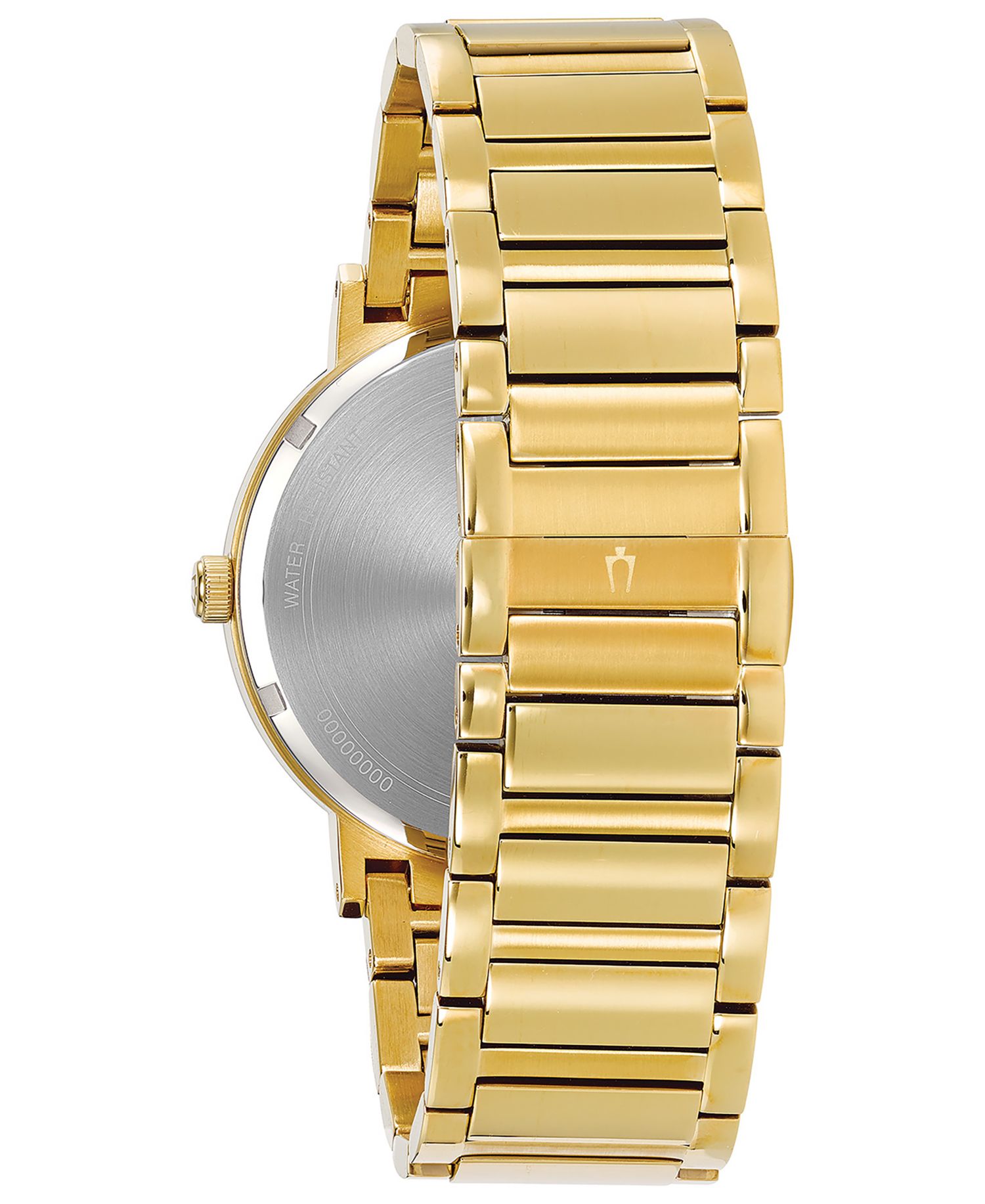 Men's Futuro Diamond Dress Diamond-Accent Gold-Tone Stainless Steel Bracelet Watch 42mm