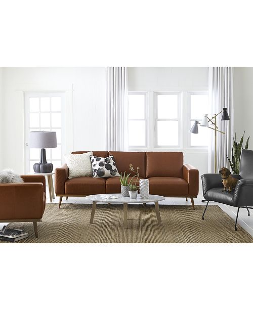 Furniture Marsilla Leather Sofa Collection Created For Macy S