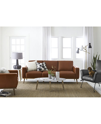 Marsilla Leather Sofa Collection, Created for Macy&#39;s - Furniture - Macy&#39;s