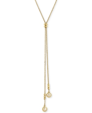 image of Lucky Brand Imitation Mother-of-Pearl Stone Lariat Necklace