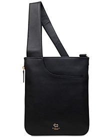 Women's Pockets Medium Leather Ziptop Crossbody Bag