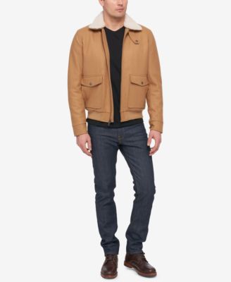 Tommy Hilfiger Men's Wool Jacket With Removable Fleece Collar