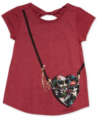 Jessica Simpson - Katelyn Heart Purse-Pocket T-Shirt, Big Girls (7-16)