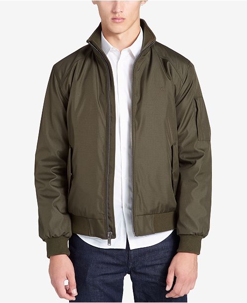 Calvin Klein Men's Weather-Resistant Classic Bomber Jacket - Coats ...