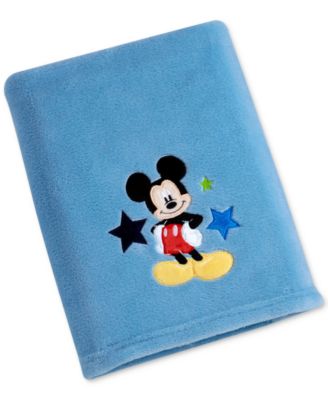 Disney - Mickey Mouse Embroidered Appliqu&eacute; Plush Blanket