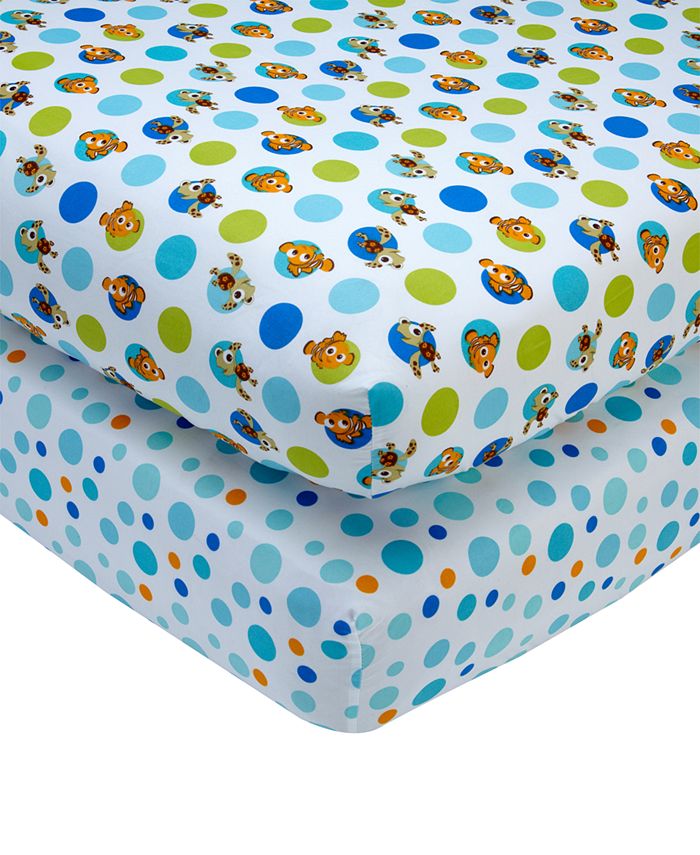 A Day At The Sea Fitted Crib Sheet by Disney Baby Finding Nemo 