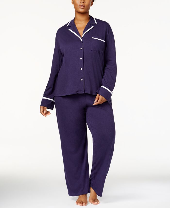 Nautica Plus Size Long Pajama Set - Macy's