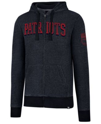 '47 Brand Men's New England Patriots Top Grain Full-Zip Hoodie - Macy's