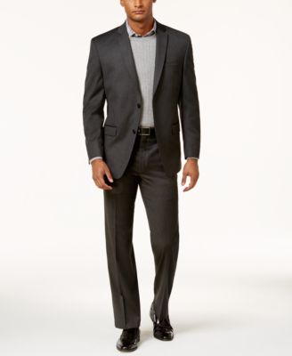 Marc New York - Men's Classic-Fit Solid Charcoal Suit