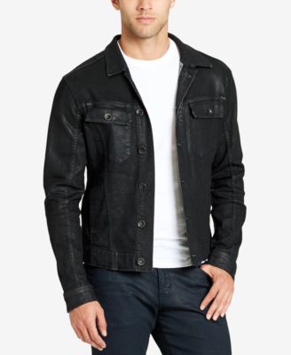 coated denim jacket mens